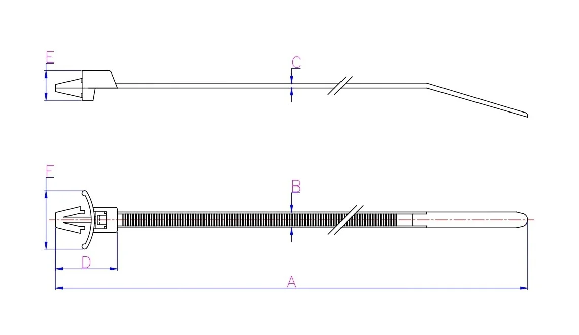 Outside Push Mount Tie Application