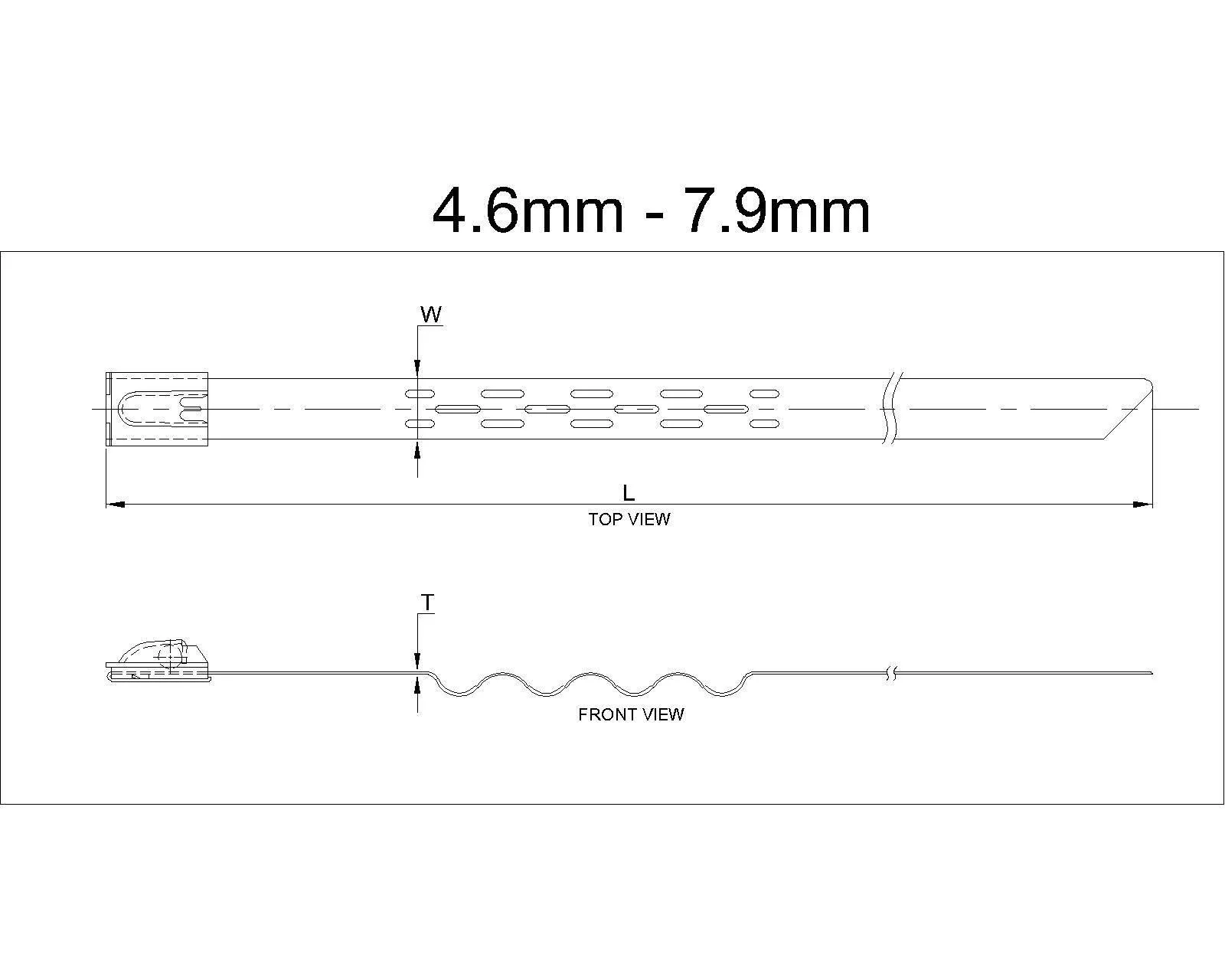 Ball Lock Zigzag Tie Uncoated Application