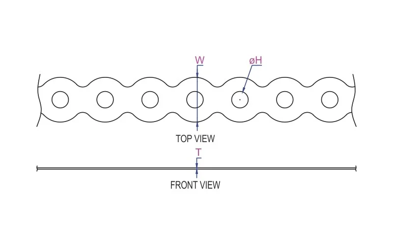 SS Easy Band Uncoated Technical Drawing