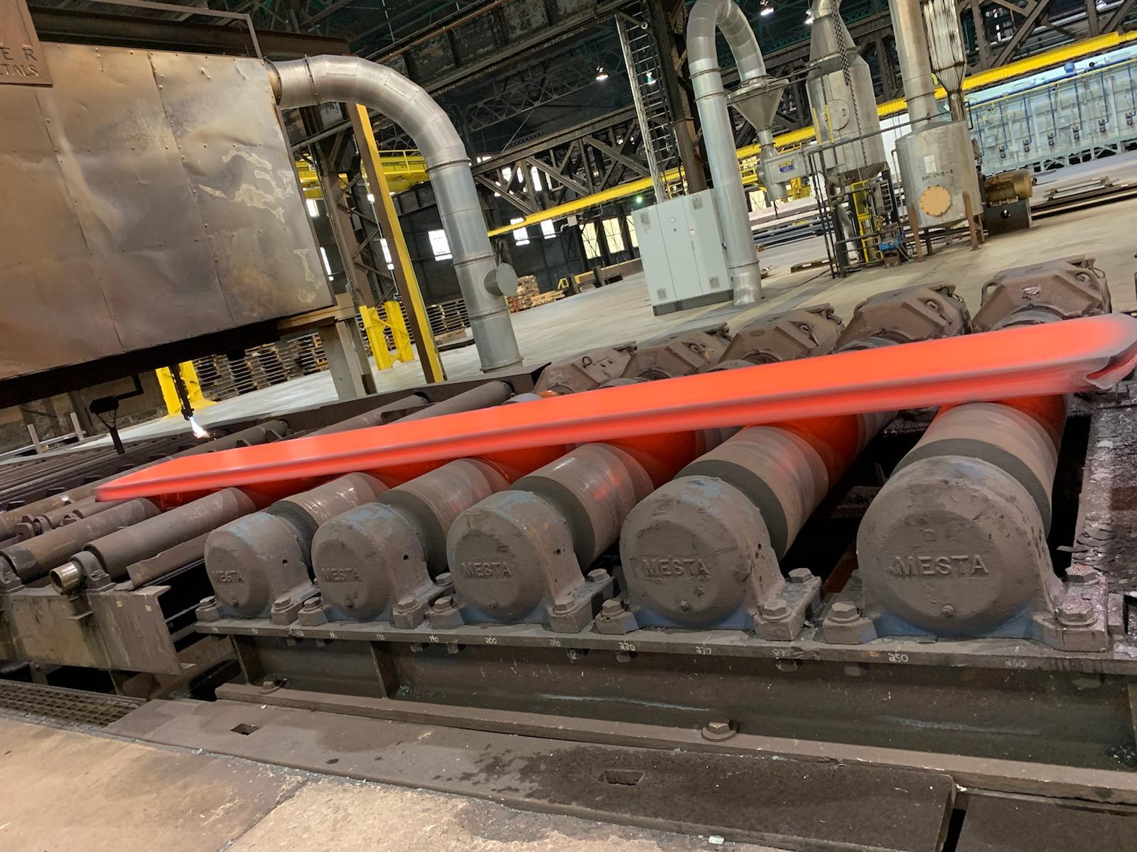 Aero-Vac Alloys & Forge forging metal in aerospace manufacturing facility