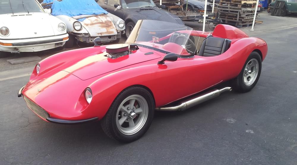 Vintage racing car windshield